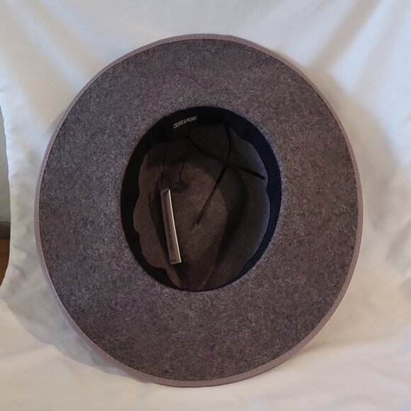 Olive & Pique Grey Barry Felt Panama Hat Adjustable 100% Wool main image 7